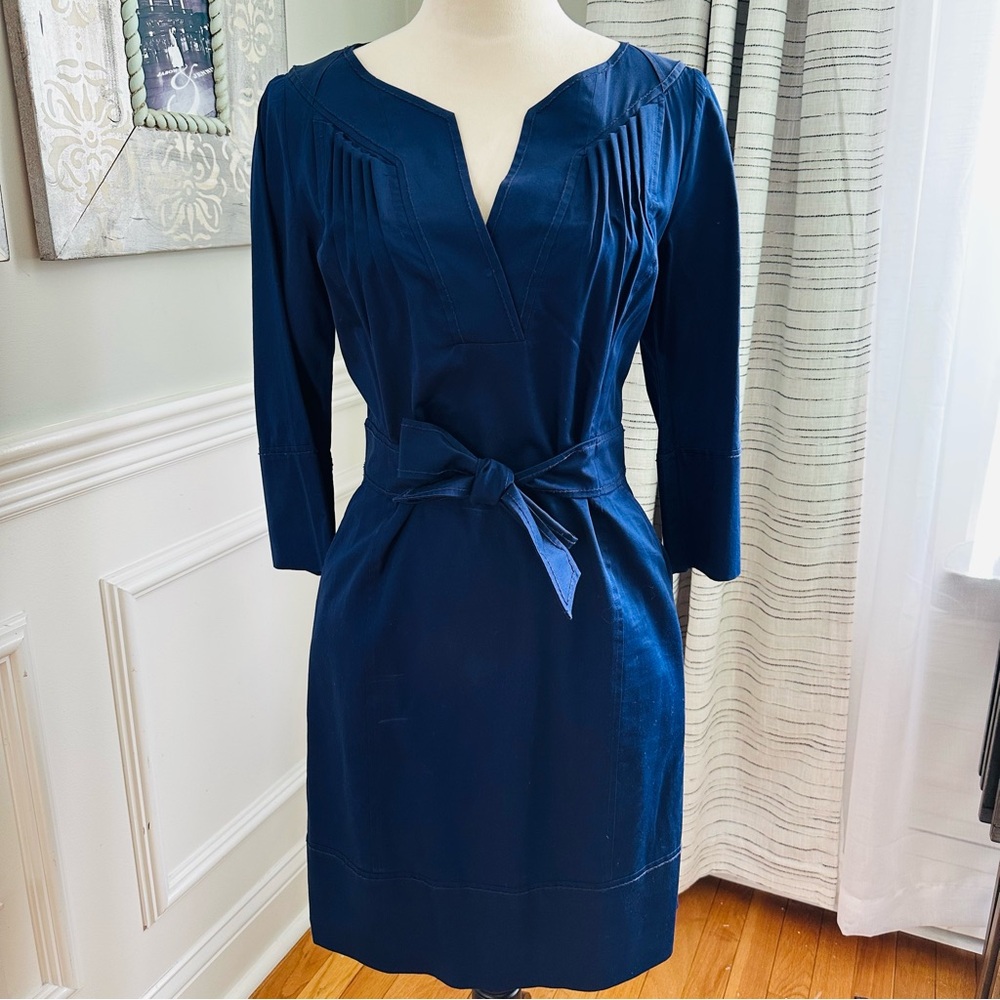 Diane Von Furstenberg Navy 3/4 Sleeve Vintage Dress